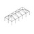 Celina 20' x 50' Master Series Frame, a large rectangular metal structure with multiple supporting crossbars and vertical poles for outdoor shelter or event tent.