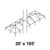 Celina 30' x 105' Master Series Frame, outdoor tent frame structure with metal poles and canopy support beams.