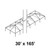 Celina 30' x 165' Master Series Frame, an illustration of a large, sturdy, metal frame structure used for tents or event coverings.