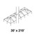 Celina 30' x 210' Master Series Frame, a large metal frame structure with multiple sections and support legs, designed for industrial or construction use.
