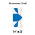 Celina 10' x 05' Classic Frame Tent Top, Grommet End, diagram of tent top with blue sections highlighting grommet end areas.