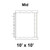 Celina 10' x 10' Classic Frame Tent Top, Mid Section, technical diagram of tent structure with measurements and label 'Mid'.
