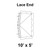 10' x 05' Classic Frame Tent Top, Lace End 10' x 05' Classic Frame Tent Top, Lace End