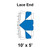 Celina 10' x 05' Classic Frame Tent Top, Lace End, diagram showing the tent top with lace end details and measurements.