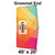 Celina 40' x 20' Classic Frame Tent Top, Grommet End, colorful tent side featuring grommet holes and dimensions