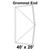 Celina 40' x 20' Classic Frame Tent Top, Grommet End, shown in diagram with grommet end design and dimensions of 40 feet by 20 feet.