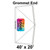 Celina 40' x 20' Classic Frame Tent Top, Grommet End, illustration of the rectangular tent top with grommeted edges for secure setup and durability.