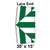 Celina 30' x 15' Classic Frame Tent Top, Lace End, with green fabric and mesh lattice design for outdoor event coverage.
