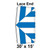 Celina 30' x 15' Classic Frame Tent Top, Lace End, diagram showing the tent top's lace end detail and size specifications.