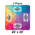20' x 20' Classic Frame Tent, 1 Piece, 16 oz. Ratchet Top, colorful fabric banner with customizable logo areas and font sizes for branding or advertising.