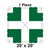20' x 20' Classic Frame Tent, 1 Piece, 16 oz. Ratchet Top, image showing a square-shaped tent with a sturdy frame and green canopy.
