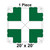 20' x 20' Classic Frame Tent, 1 Piece, 16 oz. Ratchet Top, schematic diagram showing the layout and structure of the tent with green sections representing the cover and frame.