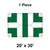 20' x 30' Classic Frame Tent, 1 Piece, 16 oz. Ratchet Top, with green and white segments forming a rectangular canopy for outdoor events.