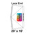 Celina 20' x 10' Classic Frame Tent Top, Lace End, featuring a diagram of the tent top with labeling and space for custom logo placement.