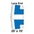 Celina 20' x 10' Classic Frame Tent Top, Lace End, diagram showing the layout of the tent top with blue-colored sections and lace end labeled at the top.