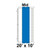 Celina 20' x 10' Classic Frame Tent Top, Mid Section, blue canopy section with measurement guides.