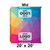 Celina 20' x 20' Classic Frame Tent Top, Mid Section, colorful canopy with measurement markings and customizable logo area.