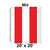 Celina 20' x 20' Classic Frame Tent Top, Mid Section, showing the red fabric covering the middle segment of the tent with measurement markings on the sides.