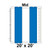 Celina 20' x 20' Classic Frame Tent Top, Mid Section, blue canopy with detailed measurements and structure layout for outdoor event tent.