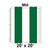Celina 20' x 20' Classic Frame Tent Top, Mid Section, with green fabric and detailed measurements for installation.