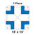15' x 15' Classic Frame Tent, 1 Piece, 16 oz. Ratchet Top, blueprint diagram of the square tent with blue reinforcement corners and white frame outlines.