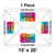 15' x 20' Classic Frame Tent, 1 Piece, 16 oz. Ratchet Top, unfolded with printed customizable logo areas on each side.