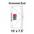 15' x 7.5' Classic Frame Tent Top, Grommet End 15' x 7.5' Classic Frame Tent Top, Grommet End