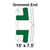Celina 15' x 7.5' Classic Frame Tent Top, Grommet End, with illustration showing the grommet placement and tent dimensions.