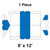 Celina 8' x 12' Gable Frame Tent, 1 Piece, 16 oz. Ratchet Top Replacement, top view diagram showing the gable frame structure