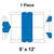 Celina 8' x 12' Gable Frame Tent, 1 Piece, 16 oz. Ratchet Top Replacement, flat layout diagram showing the tent's dimensions and fabric panels.