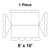 Celina 8' x 10' Gable Frame Tent, 1 Piece, 16 oz. Ratchet Top Replacement, product diagram showing the layout and dimensions of the tent's replacement ratchet top piece.