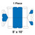Celina 8' x 10' Gable Frame Tent, 1 Piece, 16 oz. Ratchet Top Replacement, illustration of the tent's replacement part with blue highlighted sections and structural details.