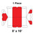 Celina 8' x 10' Gable Frame Tent, 1 Piece, 16 oz. Ratchet Top Replacement, diagram of a gable frame tent with red highlighted sections for replacement parts.