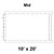 Celina 10' x 20' Classic Frame Tent Top, Mid Section, overhead view diagram of the tent's middle section with dimensions and structural details.