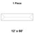 Celina 12' x 60' Classic Frame Tent, 1 Piece, 16 oz. Ratchet Top Replacement, illustration of the replacement tent top with outlined dimensions and tape tab edges.