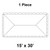 15' x 30' Classic Frame Tent, 1 Piece, 16 oz. Ratchet Top, top view diagram showing the tent's rectangular shape and dimensions.