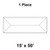 Celina 15' x 50' Classic Frame Tent, 1 Piece, 16 oz. Ratchet Top, top view illustration of the rectangular tent with a sloped roof and detailed outline of the frame structure.