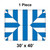 30' x 40' Classic Frame Tent, 1 Piece, 16 oz. Ratchet Top, square outdoor tent with blue and white striped pattern and durable fabric, ideal for events or outdoor activities.