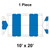 Celina Tent 10' x 20' Classic Gable Frame Tent, 1 Piece, 16 oz. Ratchet Top Replacement, diagram of the tent layout showing the gable frame and ratchet top in blue.