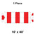Celina Tent 10' x 40' Classic Gable Frame Tent, 1 Piece, 16 oz. Ratchet Top Replacement, image showing a top view of the red and white canopy tent.