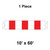 Celina Tent 10' x 60' Classic Gable Frame Tent, 1 Piece, 16 oz. Ratchet Top Replacement, image showing the tent's layout with red sections indicating the ratchet top replacement areas.