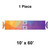 Celina Tent 10' x 60' Classic Gable Frame Tent, 1 Piece, 16 oz. Ratchet Top Replacement, colorful packaging displaying a 10 by 60 feet tent cover with vibrant geometric design.