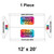 Celina Tent 12' x 20' Classic Gable Frame Tent, 1 Piece, 16 oz. Ratchet Top Replacement, unfolded diagram showing dimensions and custom logo placement areas on the tent canvas.