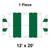 Celina Tent 12' x 20' Classic Gable Frame Tent, 1 Piece, 16 oz. Ratchet Top Replacement, diagram showing the layout and dimensions of the tent top and side panels.