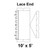 Celina Tent 10' x 5' Classic Gable Frame Tent Top, Lace End, technical drawing showing dimensions and structural details.
