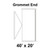Celina Tent 40' x 20' Classic Gable Frame Tent Top, Grommet End, technical diagram showing grommet end of the tent.
