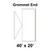 Celina Tent 40' x 20' Classic Gable Frame Tent Top, Grommet End, showing the grommet end of the tent top with detailed illustration of the reinforced grommets for secure installation.