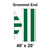 Celina Tent 40' x 20' Classic Gable Frame Tent Top, Grommet End, with green and white striped grommet end design.