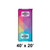 Celina Tent 40' x 20' Classic Gable Frame Tent Top, Mid Section, colorful banner with logo space and dimensions text.