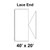 Celina Tent 40' x 20' Classic Gable Frame Tent Top, Lace End, diagram of the tent's lace end side view with dimensions